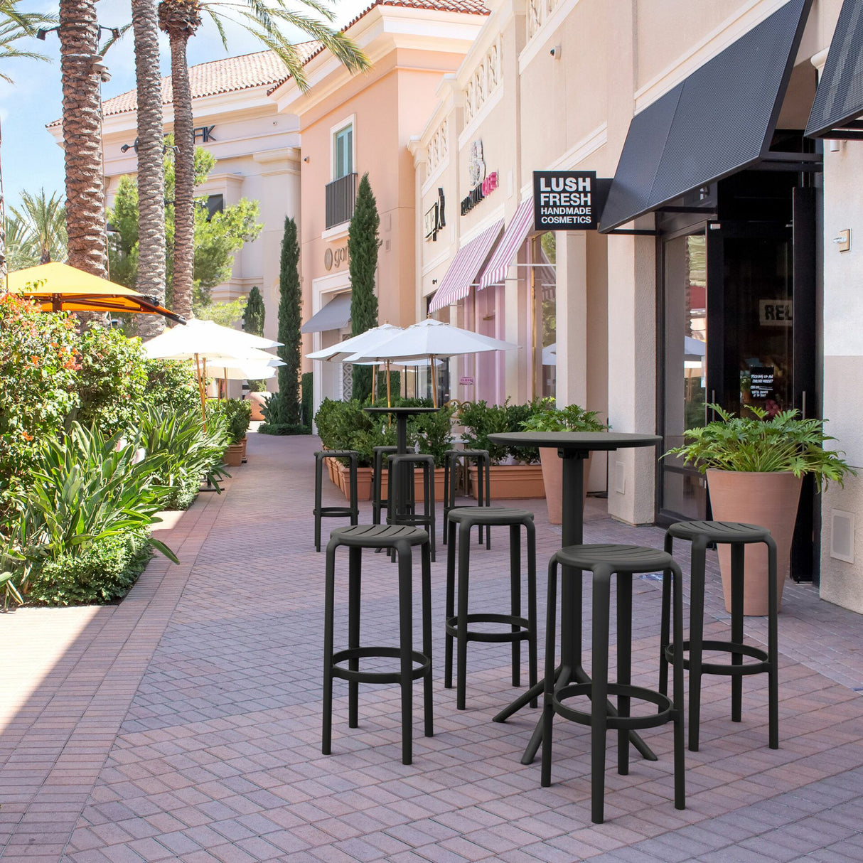 FL Tom Hospitality Outdoor Stackable Bar Stool