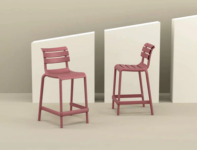 FL Helen Hospitality Stackable Outdoor Counter Stool
