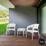 FL 3 Piece Balcony Chat Setting with Side Table