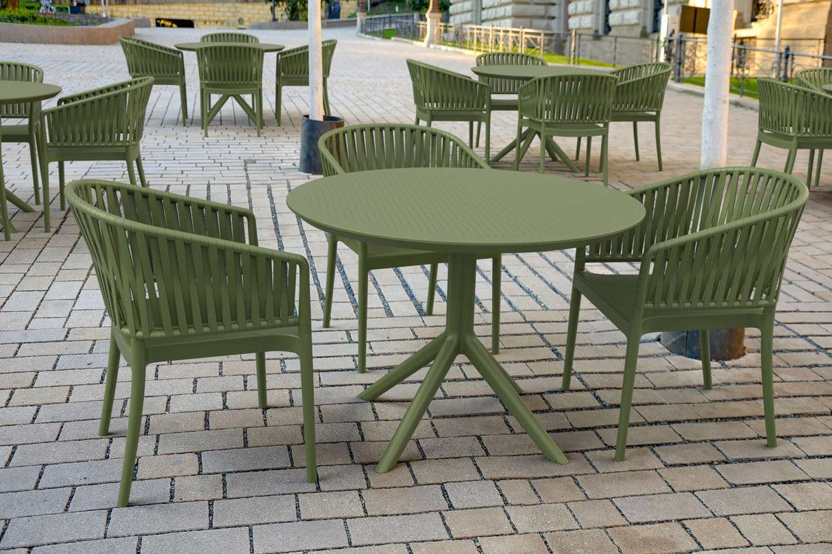 FL Siesta Portofino Hospitality Outdoor Stackable Armchair