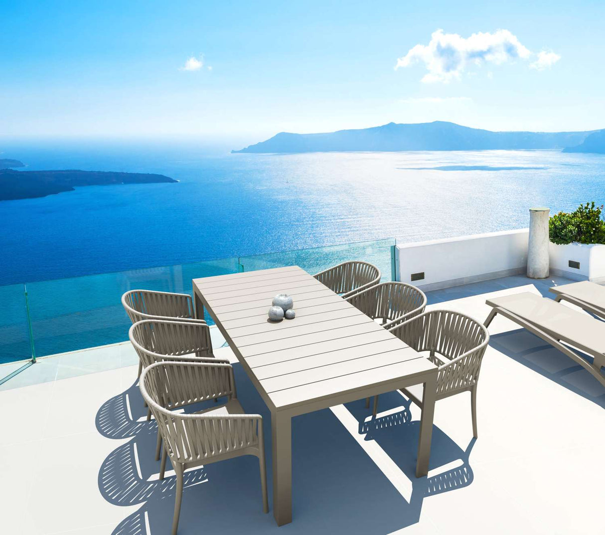 FL Siesta Portofino Hospitality Outdoor Stackable Armchair