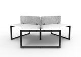 RL Infinity 120 Degree Loop Leg 3 User Workstation with Eco Panel Screen