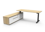 RL Boost Height Adjustable Executive Desk with Return Cabinet