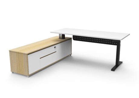 RL Boost Height Adjustable Executive Desk with Return Cabinet