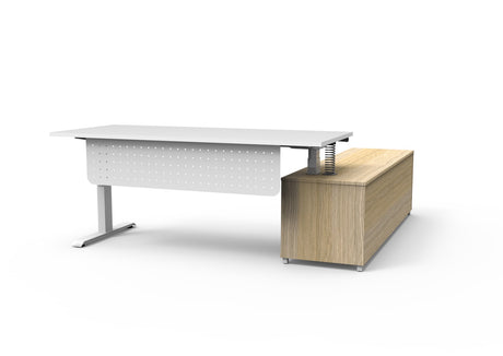 RL Boost Height Adjustable Executive Desk with Return Cabinet