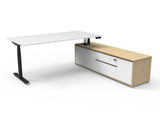RL Halo Plus Height Adjustable Executive Desk with Return Cabinet