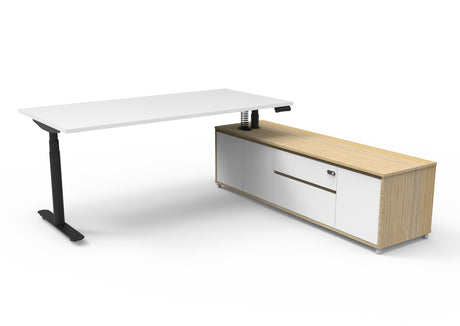 RL Halo Plus Height Adjustable Executive Desk with Return Cabinet