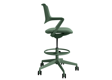 DD Loki Fabric Upholstered Seat Drafting Chair