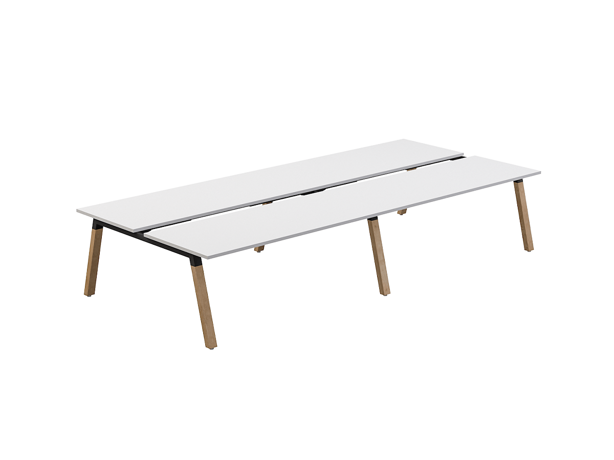 OL Plantation 4 Users Double Sided Desk