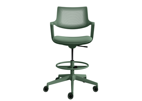 DD Loki Fabric Upholstered Seat Drafting Chair