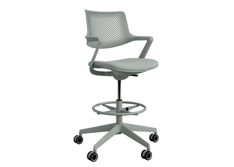 DD Loki Fabric Upholstered Seat Drafting Chair