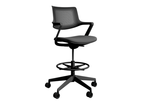 DD Loki Fabric Upholstered Seat Drafting Chair