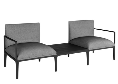 DD Kinetic Aluminium Leg Square Coffee Table for Kinetic Breakout Seating