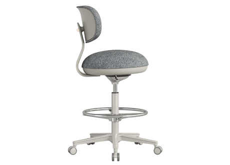 DD Bubble Fabric Upholstered Drafting Chair