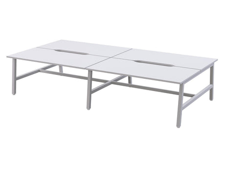 OL Axis Trestle 4 User Bench – White Top with White Frame