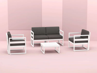 FL Mykonos Hospitality Outdoor 4 Seater Lounge Set