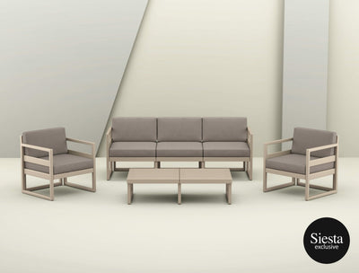 FL Mykonos Hospitality Outdoor XL Lounge Set with Cushion
