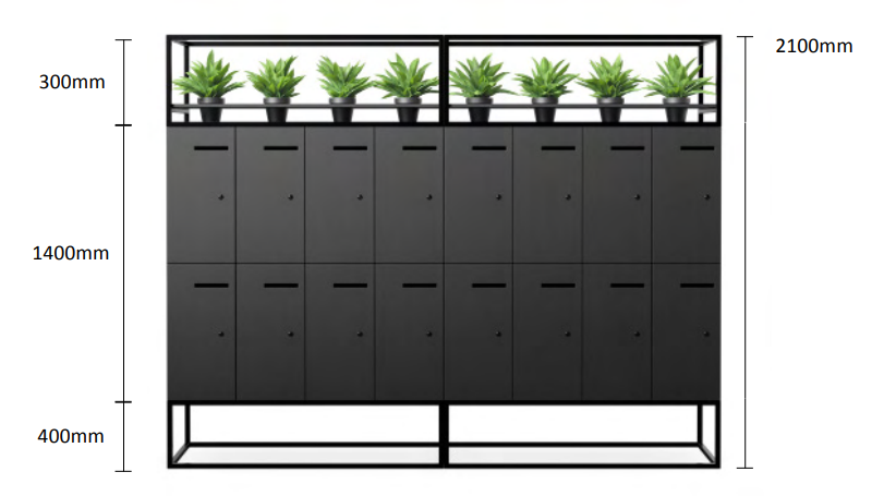 DD 8 Door Welded Garden Lockers