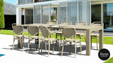 FL Vegas 8 Seater Hospitality Outdoor Extendable Dining Table with Marcel Chair