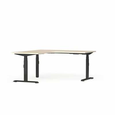 OL Klass Electric Height Adjustable Corner Desk - Black Fame