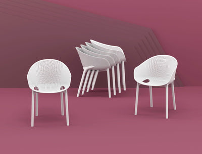 FL Sky Pro Hospitality Stacking Outdoor Dining Chair