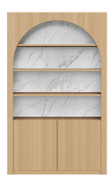 DD Aako Arched Storage Wall Unit with 2 Shelves