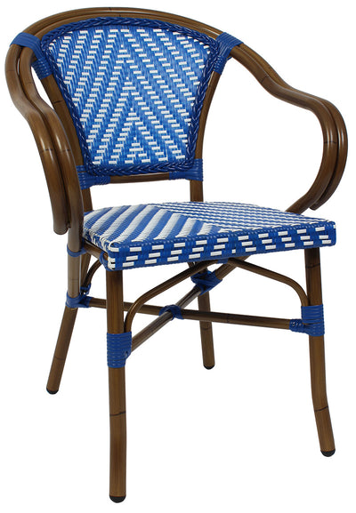 EZ Amalfi Synthetic Wicker Aluminium Frame Outdoor Armchair