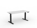 OL Agile Electric Height Adjustable Individual Desk – White Top with Black Frame