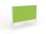 OL Studio Screen with Ducting for Agile Shared Desk – Breath Fabric with White Frame