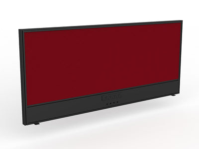 OL Studio Screen with Ducting for Agile Shared Desk – Splice Fabric with Black Frame