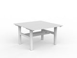 OL Agile Fixed Height Shared Desk – White Top with White Frame