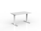 OL Agile Fixed Height Desk – White Top with White Frame