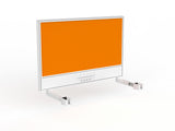 OL Studio Screen with Ducting for Agile Individual Desk – Breath Fabric with White Frame