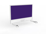 OL Studio Screen with Ducting for Agile Individual Desk – Breath Fabric with White Frame