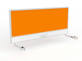 OL Studio Screen with Ducting for Agile Individual Desk – Breath Fabric with White Frame