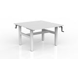 OL Agile Winder Height Adjustable Shared Desk – White Top with White Frame