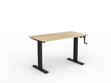 OL Agile Winder Height Adjustable Desk - Black Frame