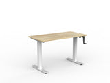 OL Agile Winder Height Adjustable Desk - White Frame