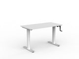OL Agile Winder Height Adjustable Desk - White Frame