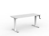 OL Agile Winder Height Adjustable Desk - White Frame