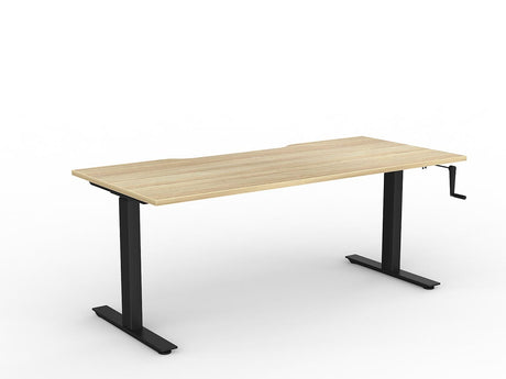 OL Agile Winder Height Adjustable Desk - Black Frame