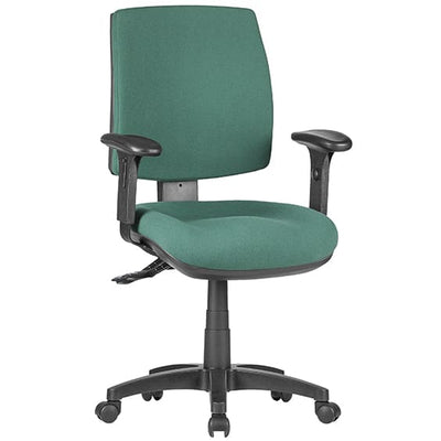 ST Alpha Fabric Upholstered Low Back Task Chair with Arms
