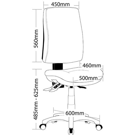ST Alpha Fabric Upholstered Ergonomic Task Chair