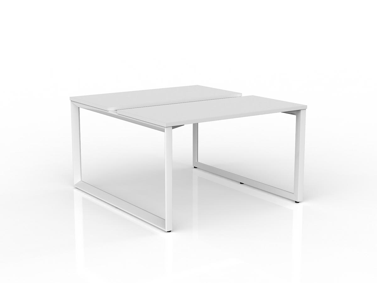 OL Anvil 2-User Double Sided Workspace – White Top with White Frame