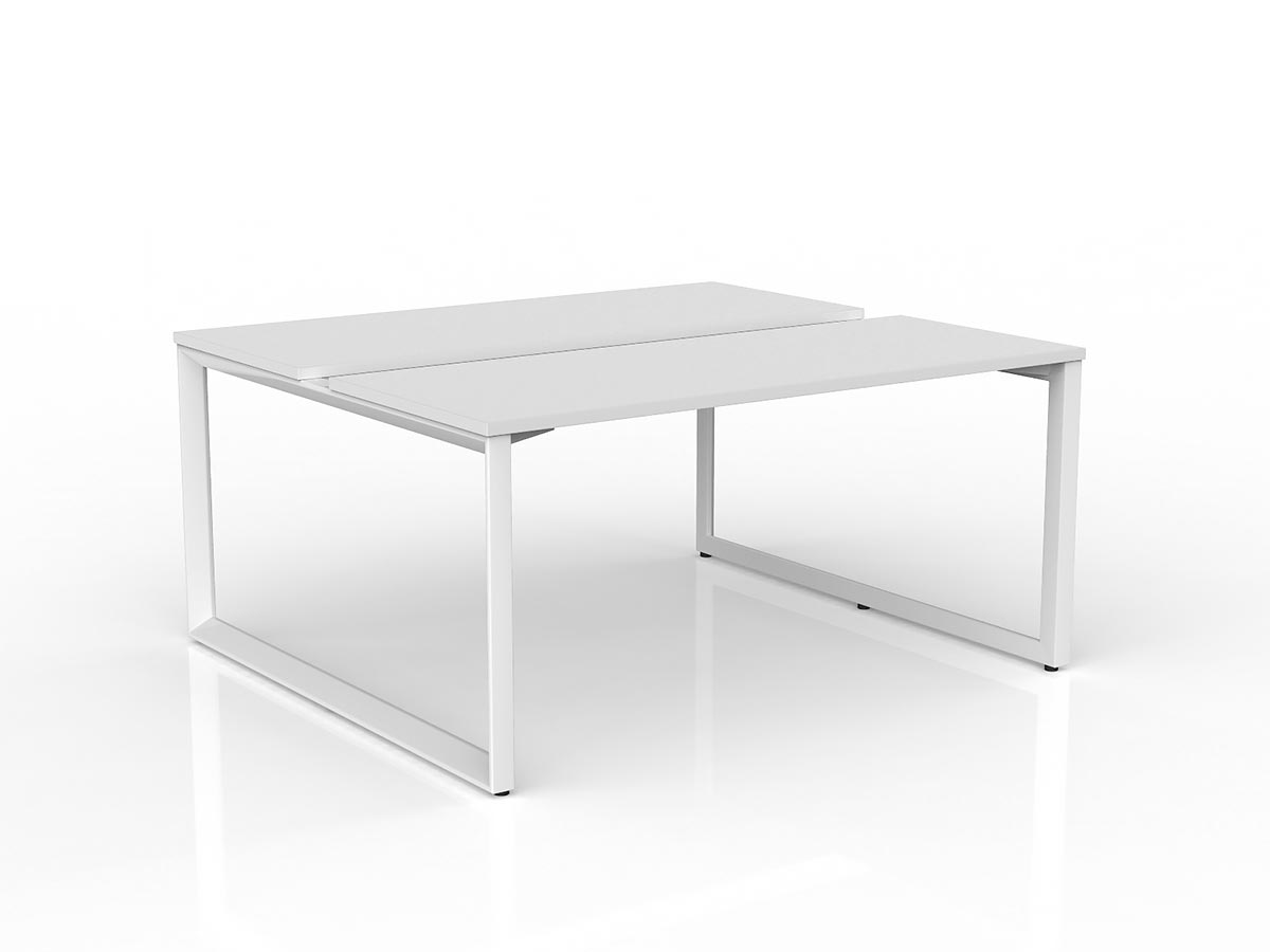 OL Anvil 2-User Double Sided Workspace – White Top with White Frame