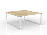 OL Anvil 2-User Double Sided Workspace – Oak Top with White Frame