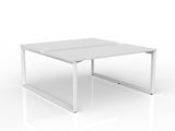 OL Anvil 2-User Double Sided Workspace – White Top with White Frame