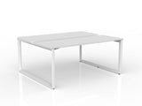 OL Anvil 2-User Double Sided Workspace – White Top with White Frame