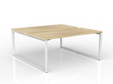 OL Anvil 2-User Double Sided Workspace – Oak Top with White Frame