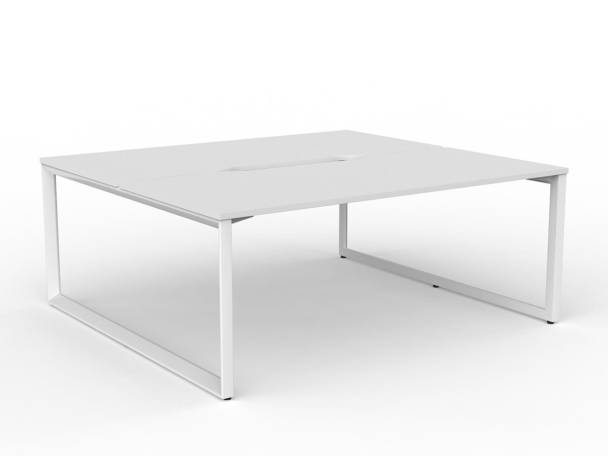 OL Anvil 2-User Double Sided Workspace – White Top with White Frame